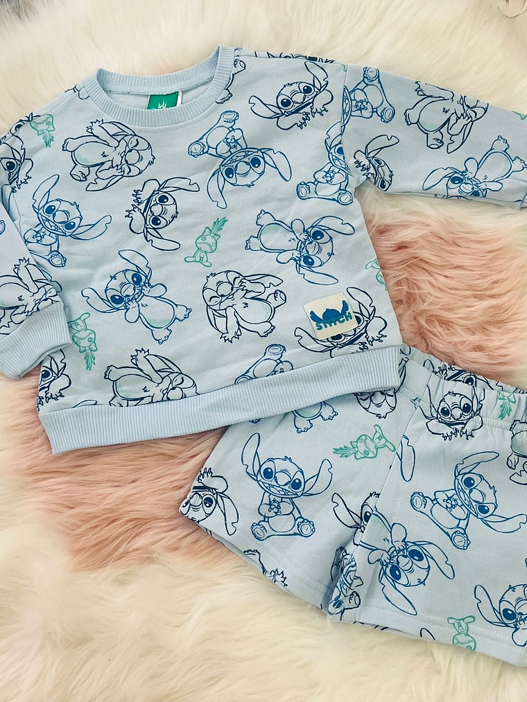 Conjunto Stitch Azul - T2 1