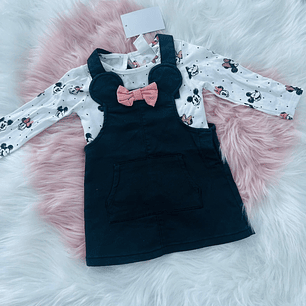 Conjunto Jardinera Mickey & Minnie - T4/6