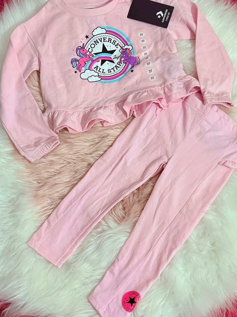 Conjunto Converse Rosado - T3 1