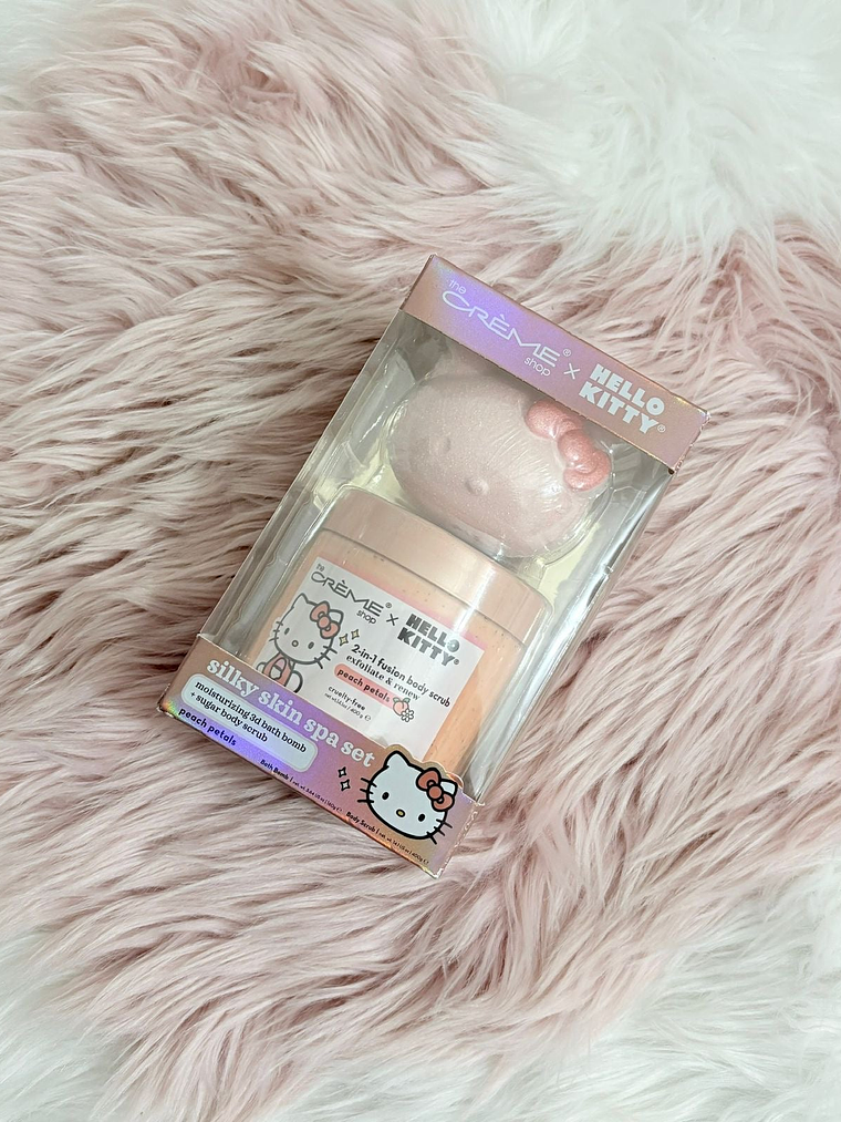 Set Exfoliante + Bath Bomb Hello Kitty 1