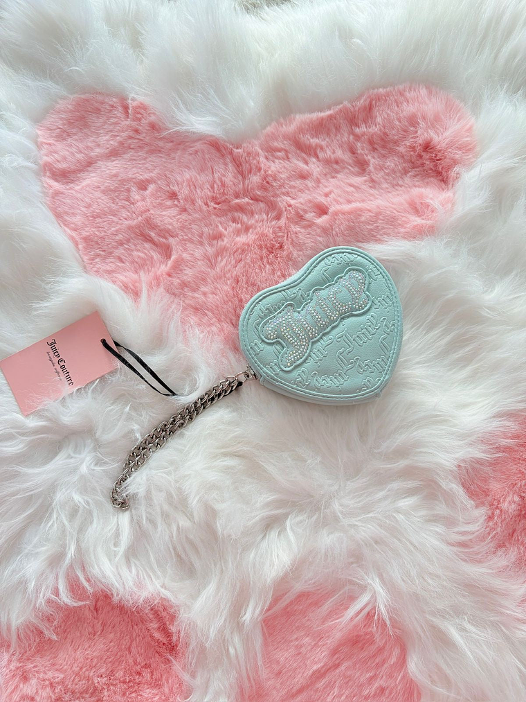Monedero Corazón Juicy Couture Celeste 1