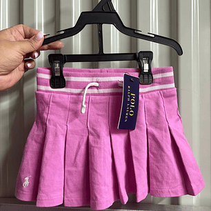 Falda Short Cotele Rosa Polo T2