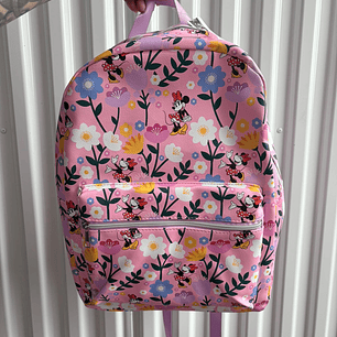 Mochila Minnie Floreada Grande