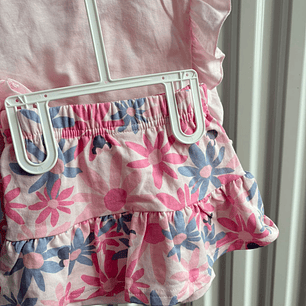 Conjunto Minnie Rosado Floral - T2