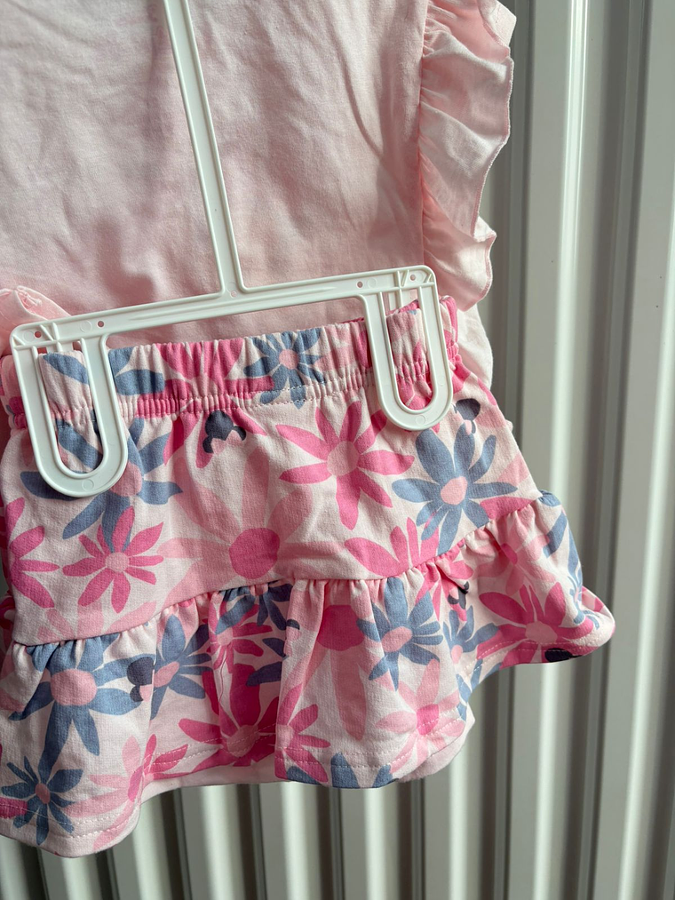 Conjunto Minnie Rosado Floral - T2 2