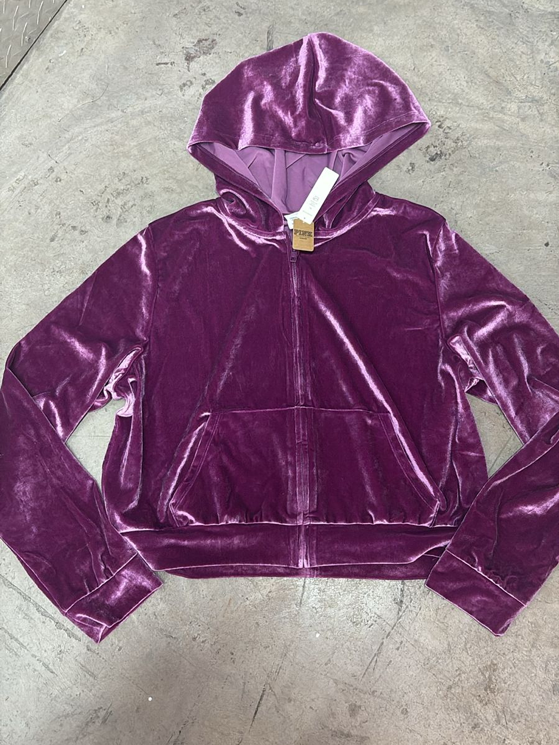 Poleron Terciopelo Morado XL PINK 1