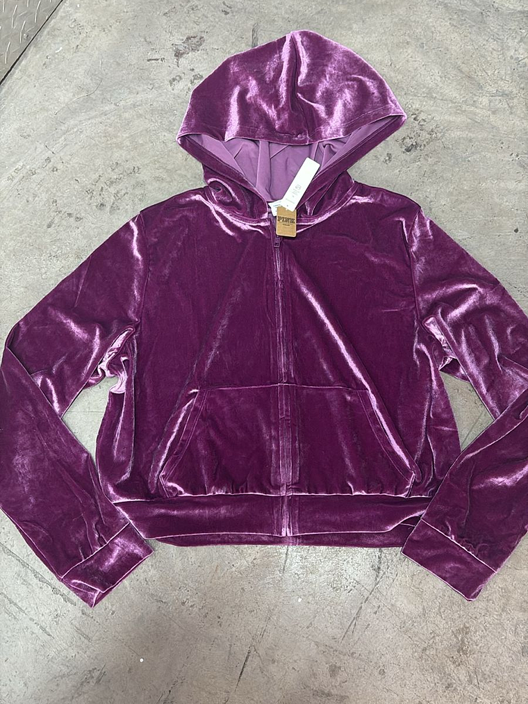 Poleron Terciopelo Morado XL PINK 1