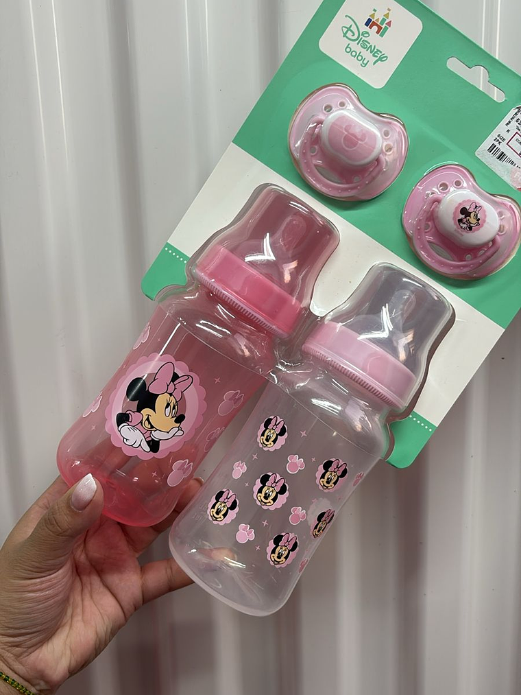 Pack Mamaderas + Tetes Minnie 1