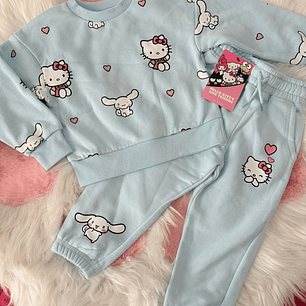 Conjunto Celeste Hello Kitty T1/2