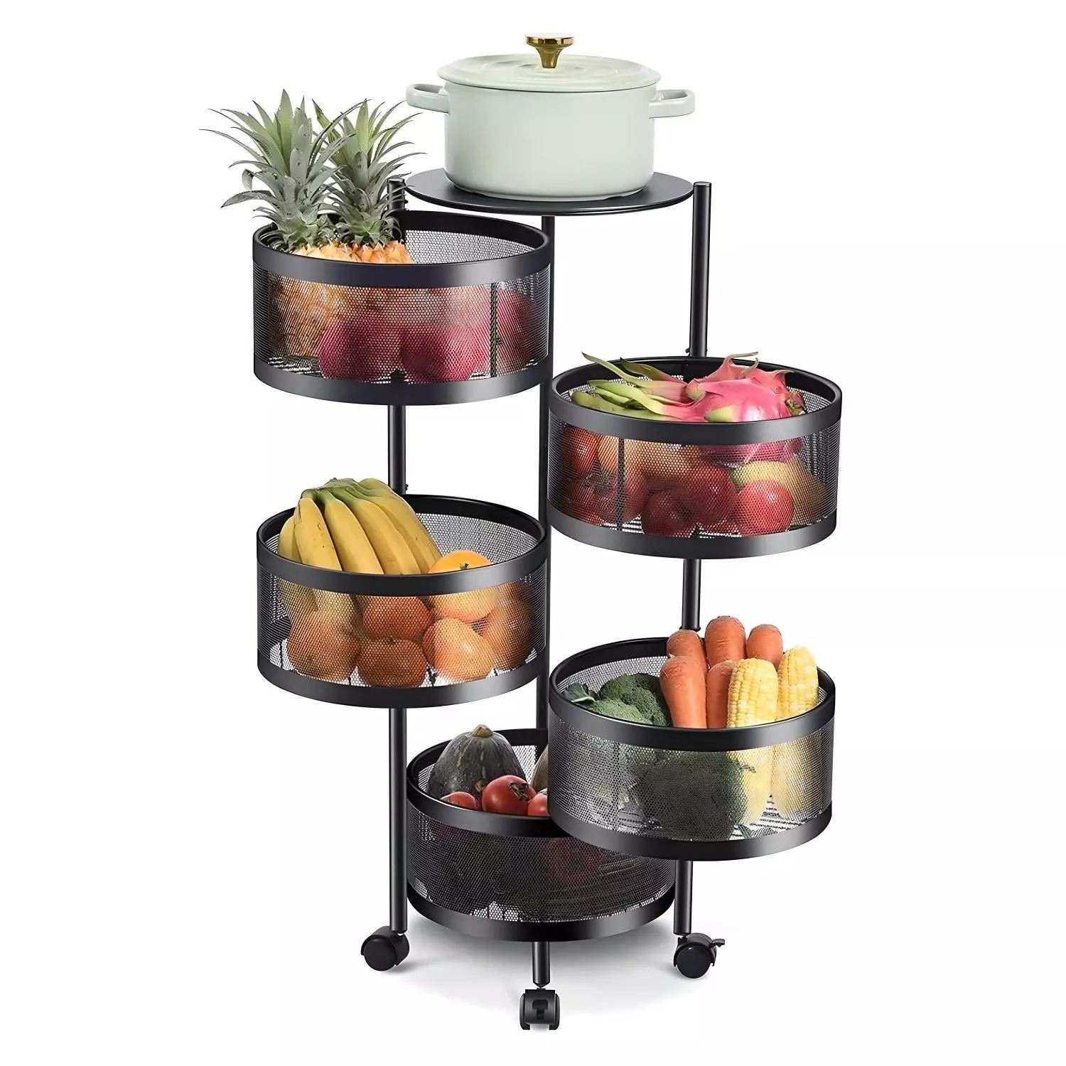 Carrito Organizador de Cocina Multiusos con Ruedas 1