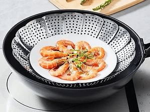 Vaporera Plegable Cocina Cesta Humeante