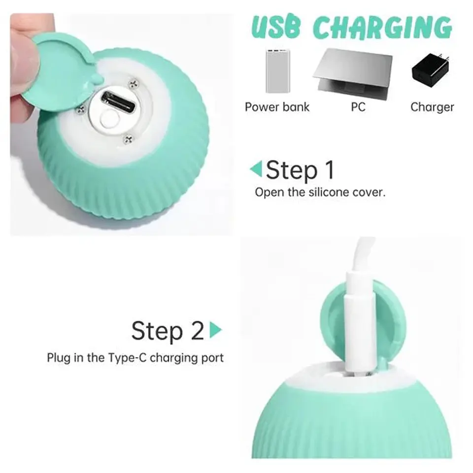 Pelota usb juguete para gato 2