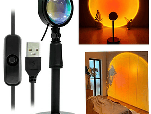 Lámpara Puesta De Sol Velador Atardecer