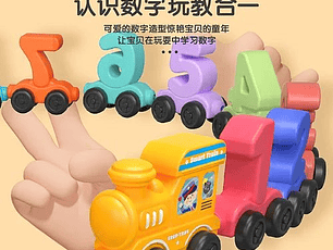 Tren de madera magnético Montessori