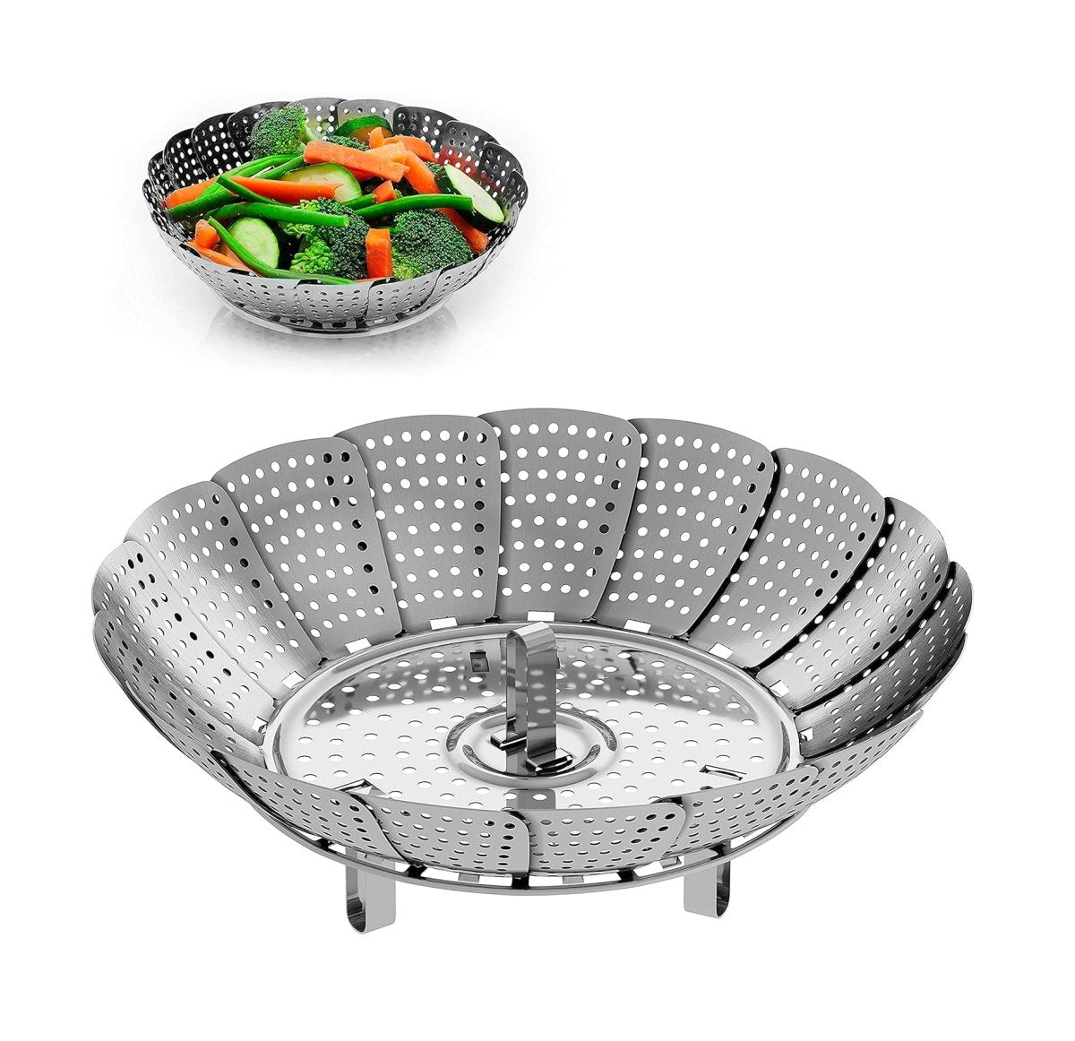 Vaporera Plegable Cocina Cesta Humeante 5