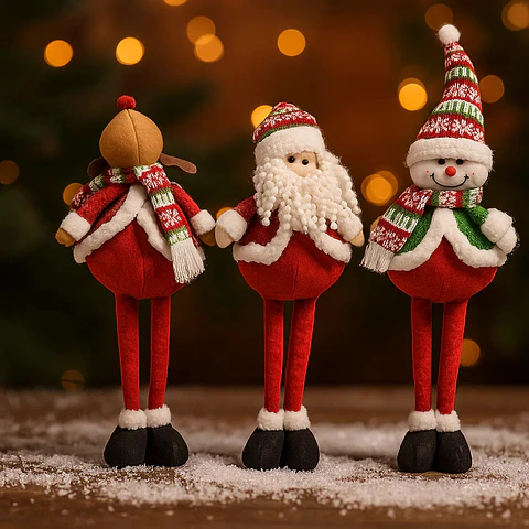 Muñeco navideño de pata extendibles