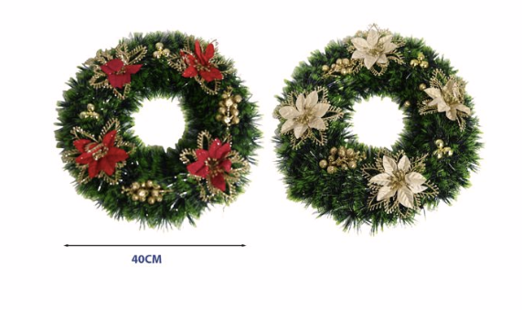 Corona navideña de 40cm 2