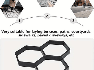 Molde para cemento hexagonal