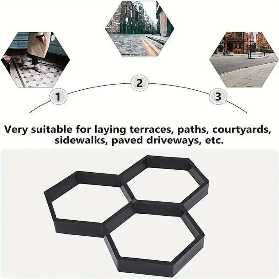 Molde para cemento hexagonal 1
