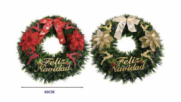Corona navideña de 40cm 3