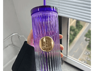 Vaso de vidrio + bombilla 470ML