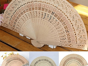 Abanico Bambú Elegante Madera