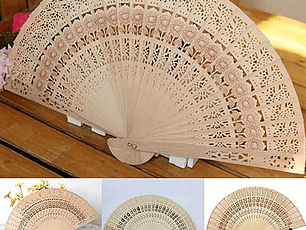 Abanico Bambú Elegante Madera