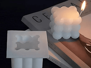 Molde De Silicona Para Vela Molde Resina Molde Burbuja