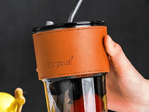 Vaso Taza Mug De Vidrio Con Tapa