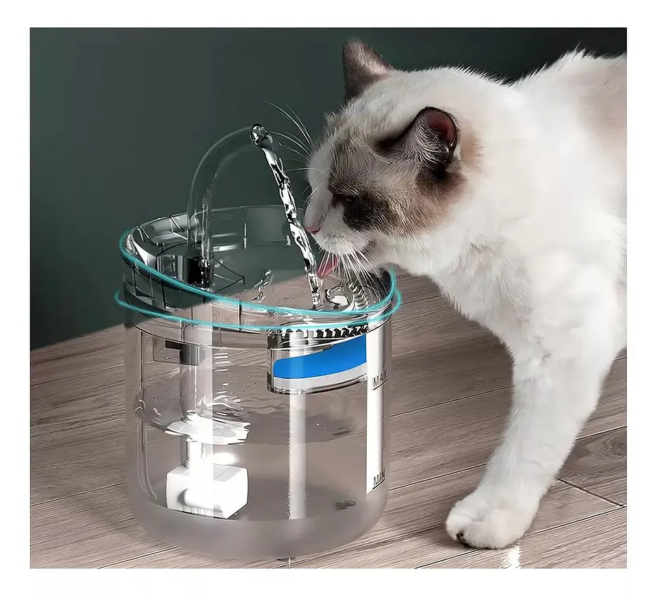 TLPB Fuente para gato bebedero para mascotas color trasparente 1
