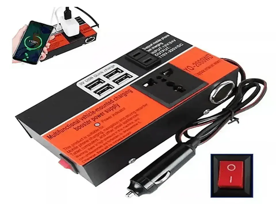 Inversor de voltaje auto convertidor corriente 12v 220v 15k - generico 1
