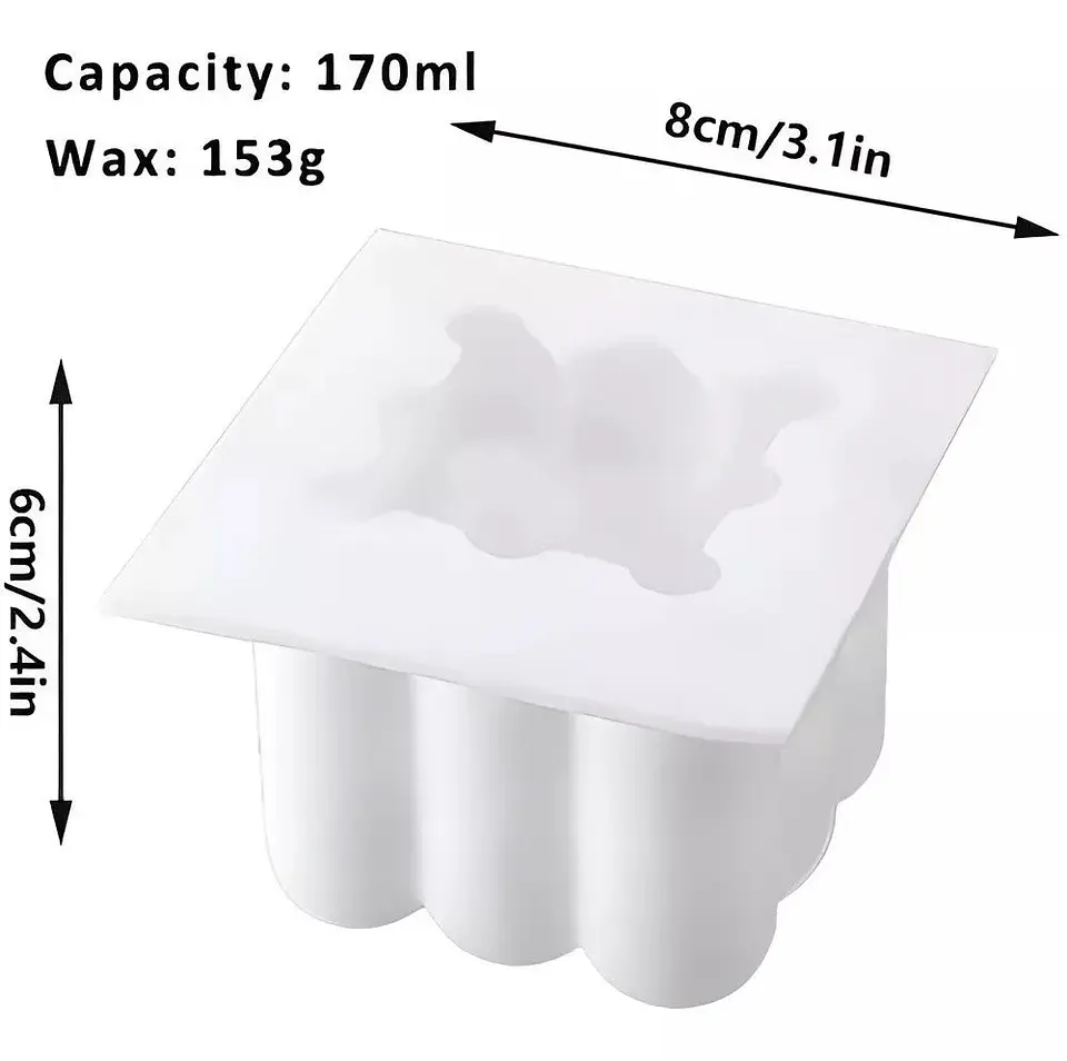 Molde De Silicona Para Vela Molde Resina Molde Burbuja 3
