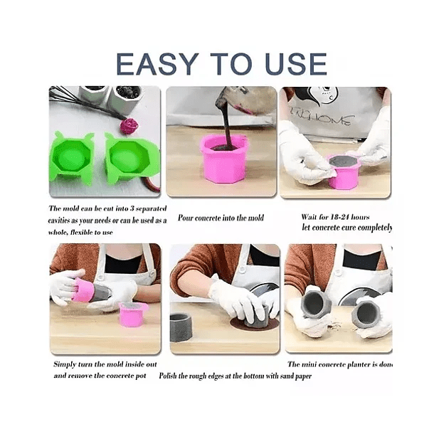 Moldes De Silicona Macetas Moldes de Yeso 1