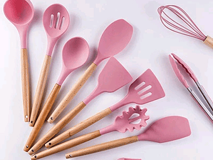 Utensilios Para Cocina De Silicona Bambú