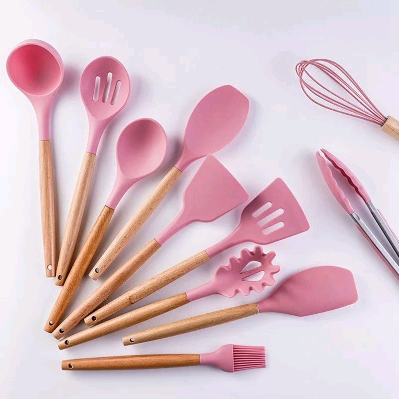 Utensilios Para Cocina De Silicona Bambú 1