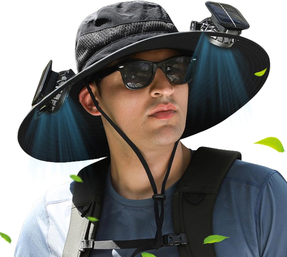 Gorra con ventilador solar 1