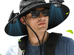 Gorra con ventilador solar