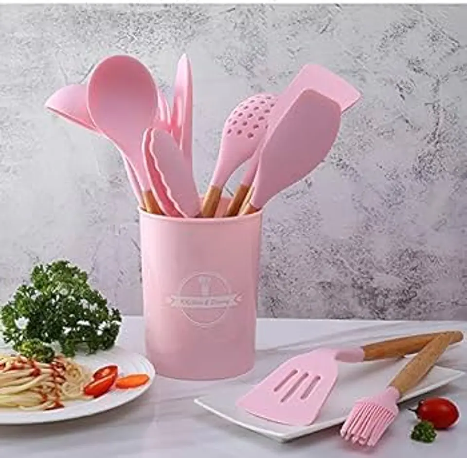 Utensilios Para Cocina De Silicona Bambú 2