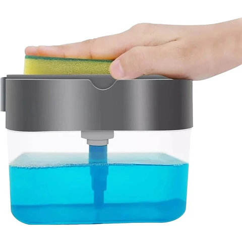 Dispensador De Lavaloza Con Soporte De Esponja