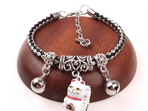 Collar para gatos de gato de la suerte
