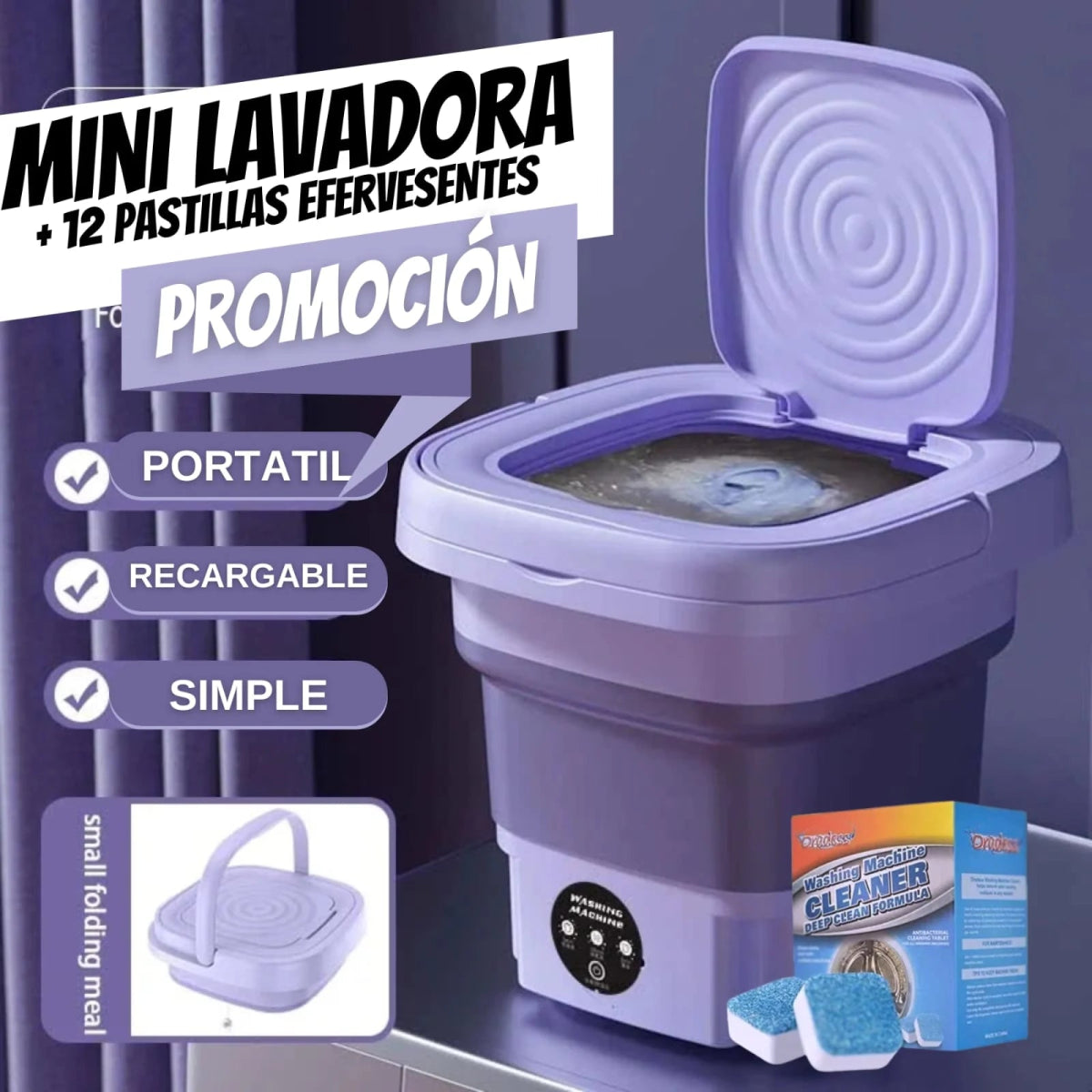 Mini lavadora pegable 3
