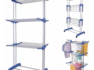 Tendedero Ropa Colgador Pechero Plegable 3 Niveles