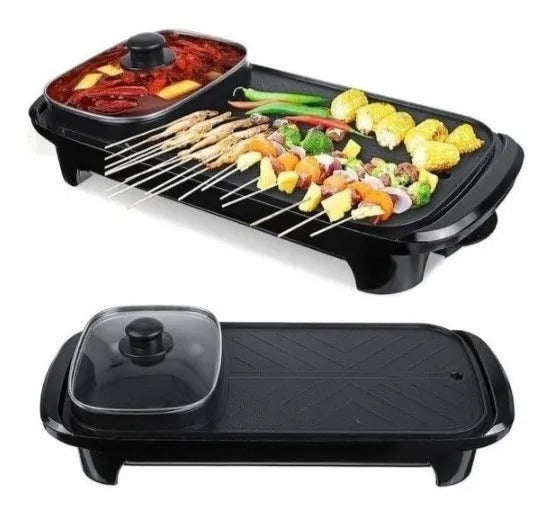 Mini parrilla electrica con olla 2