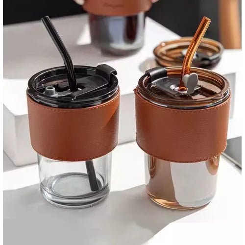 Vaso Taza Mug De Vidrio Con Tapa sin caña 1