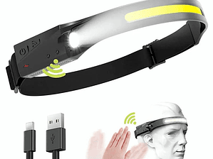 Linterna Led Frontal De Cintillo Cabeza Bicicleta Recargable