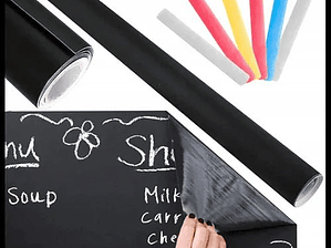 Pizarra Negra Adhesiva Tablero 200x60cm + Tizas