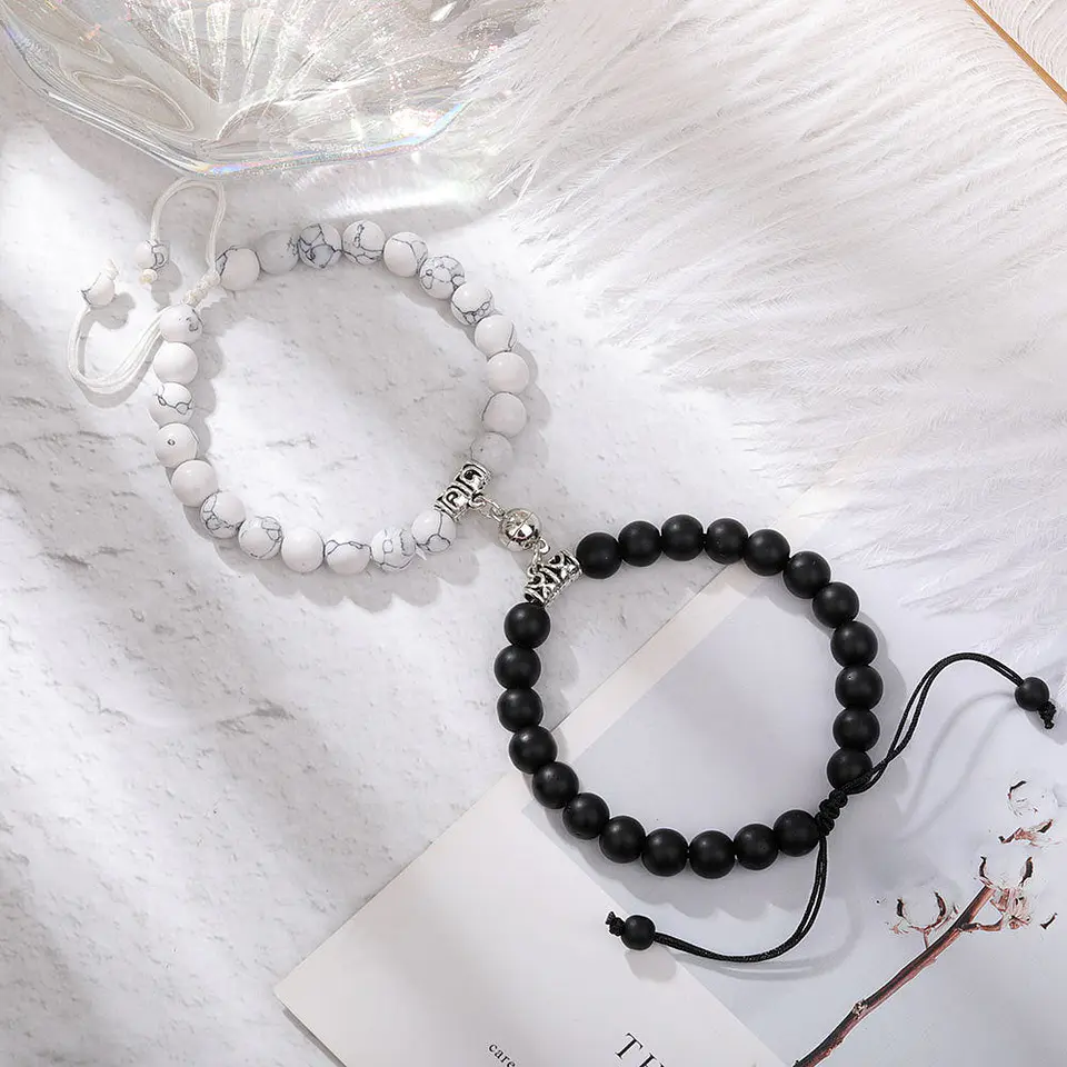 Pack Pulseras Para Parejas Con Imán Corazón Regalo San Valentín 2