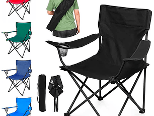 Silla De Playa Camping Picnic Pesca Plegable Con Portavaso
