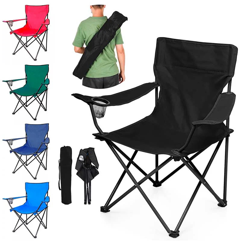 Silla De Playa Camping Picnic Pesca Plegable Con Portavaso 3