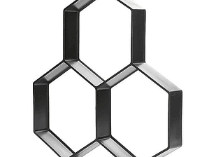 Molde de cemento hexagonal